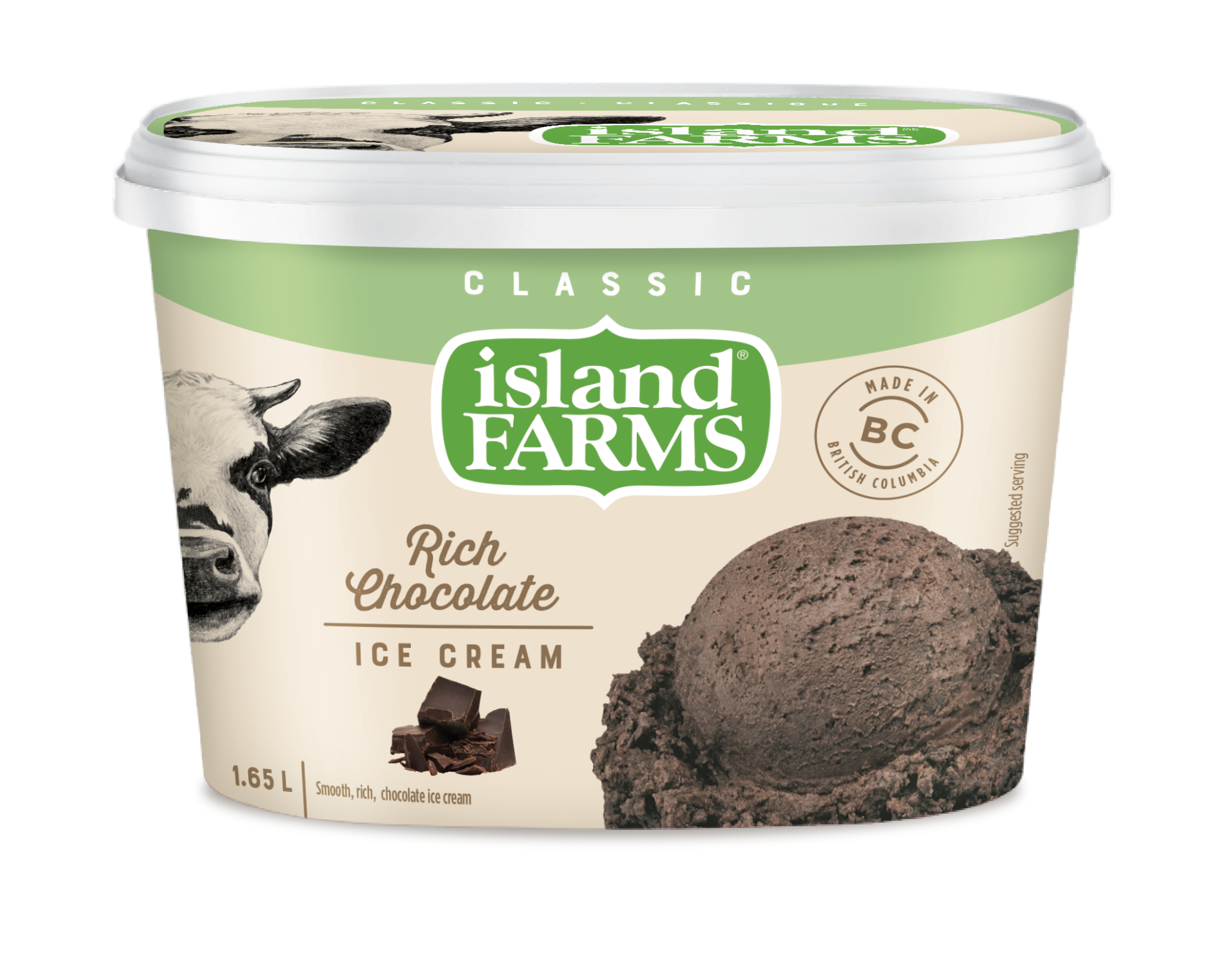 Classic Rich Dark Chocolate Ice Cream Island Farms